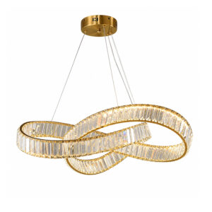 Lámpara Led Cristal Aros Entrelazados 1 Luz Dixton LT08358-Transparente