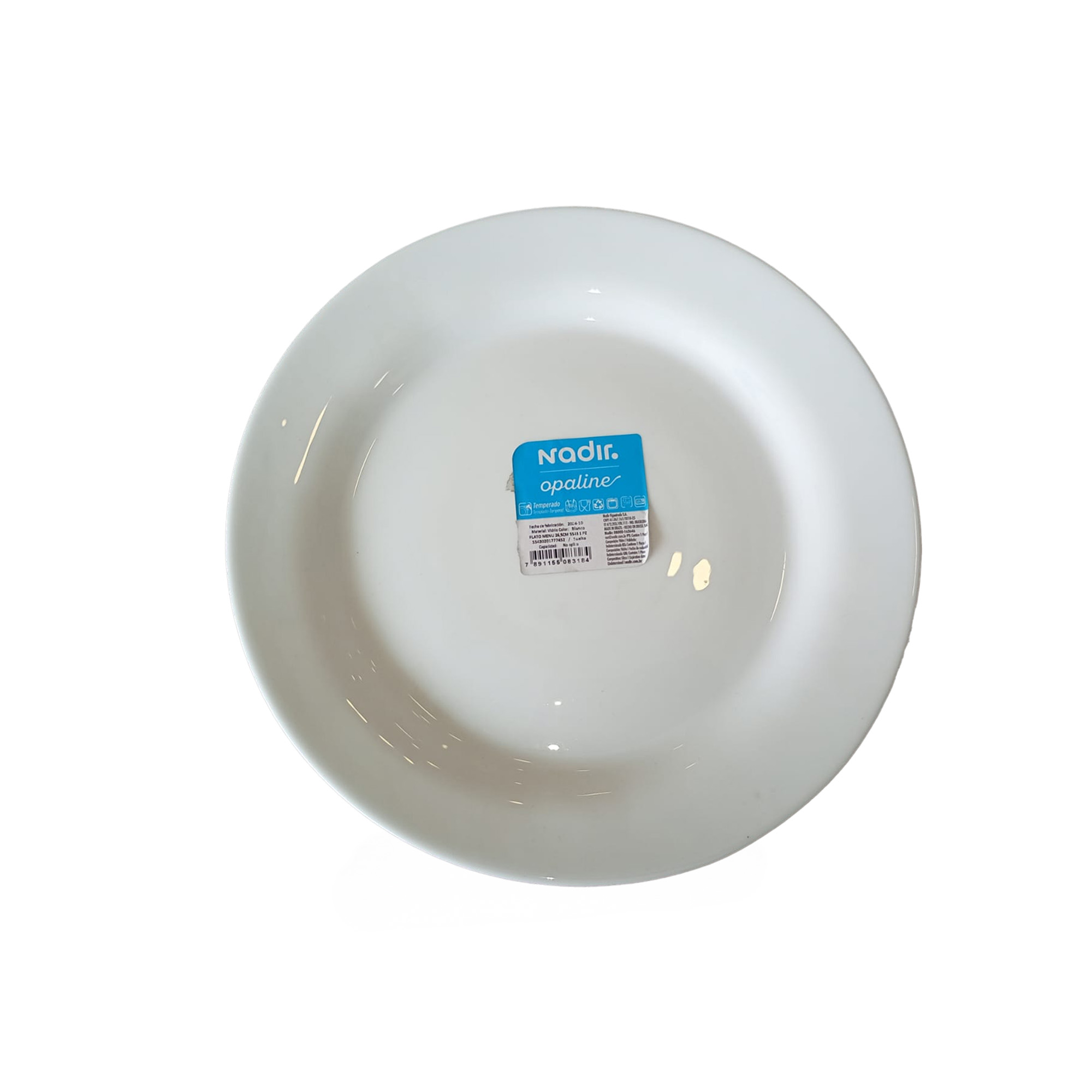 Plato Pando Opaline 26.5CM  Nadir - Blanco