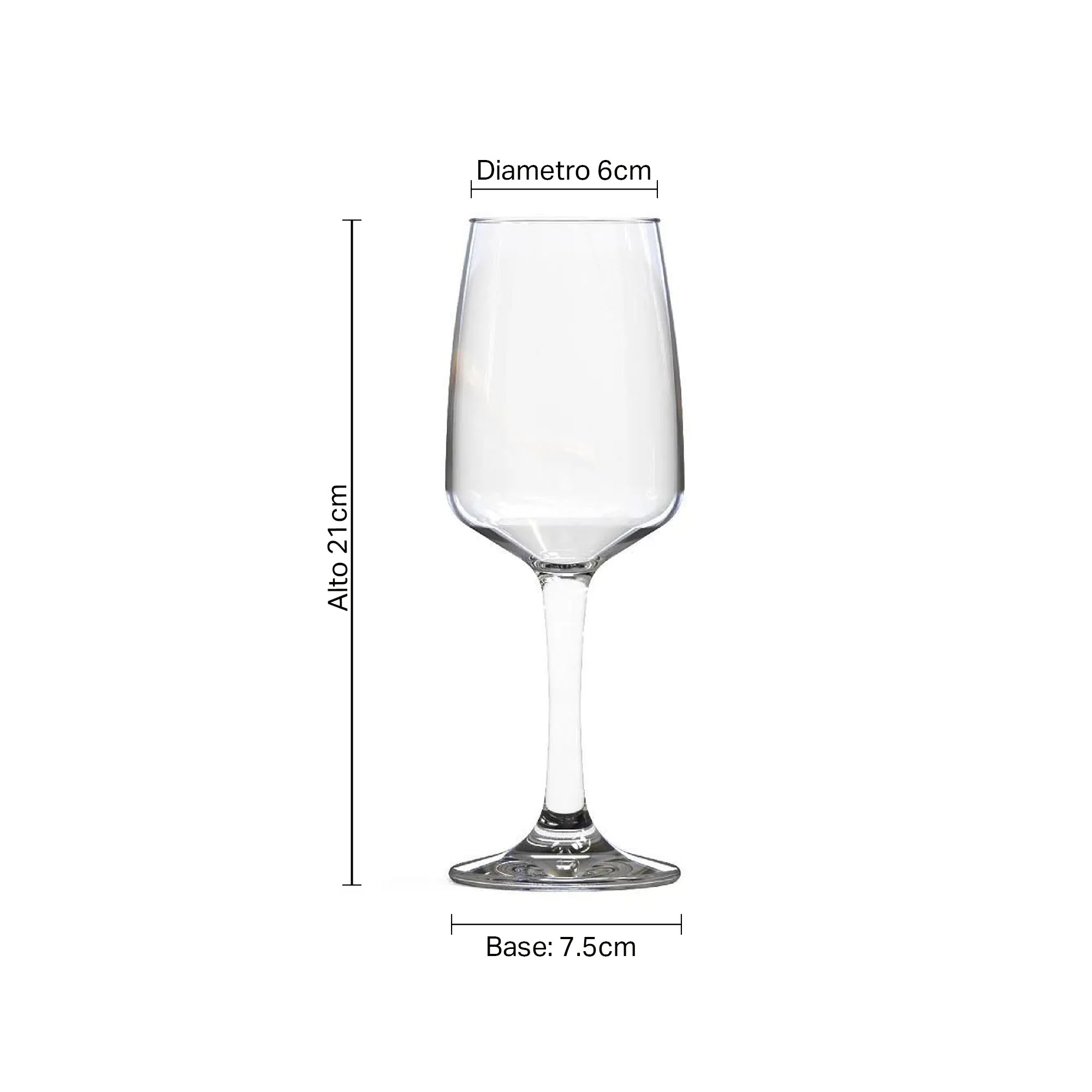 Copa Trentino Vino Tinto 371ml Cristar 5480CL3 -Transparente - Imagen 4