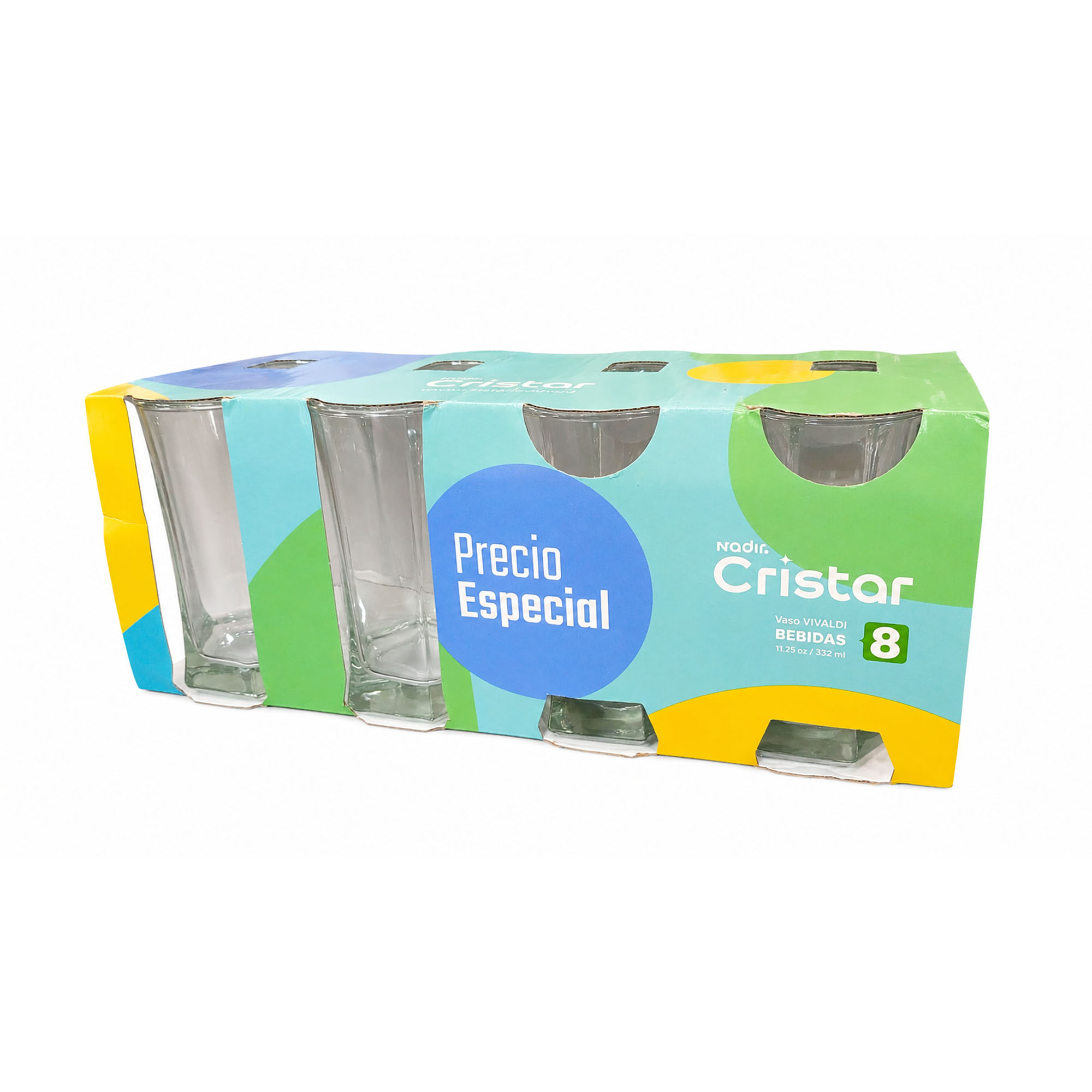 Set x 8 Vasos Vivaldi Altos 332ml Cristar 0107CL8PR-Transparente - Imagen 3
