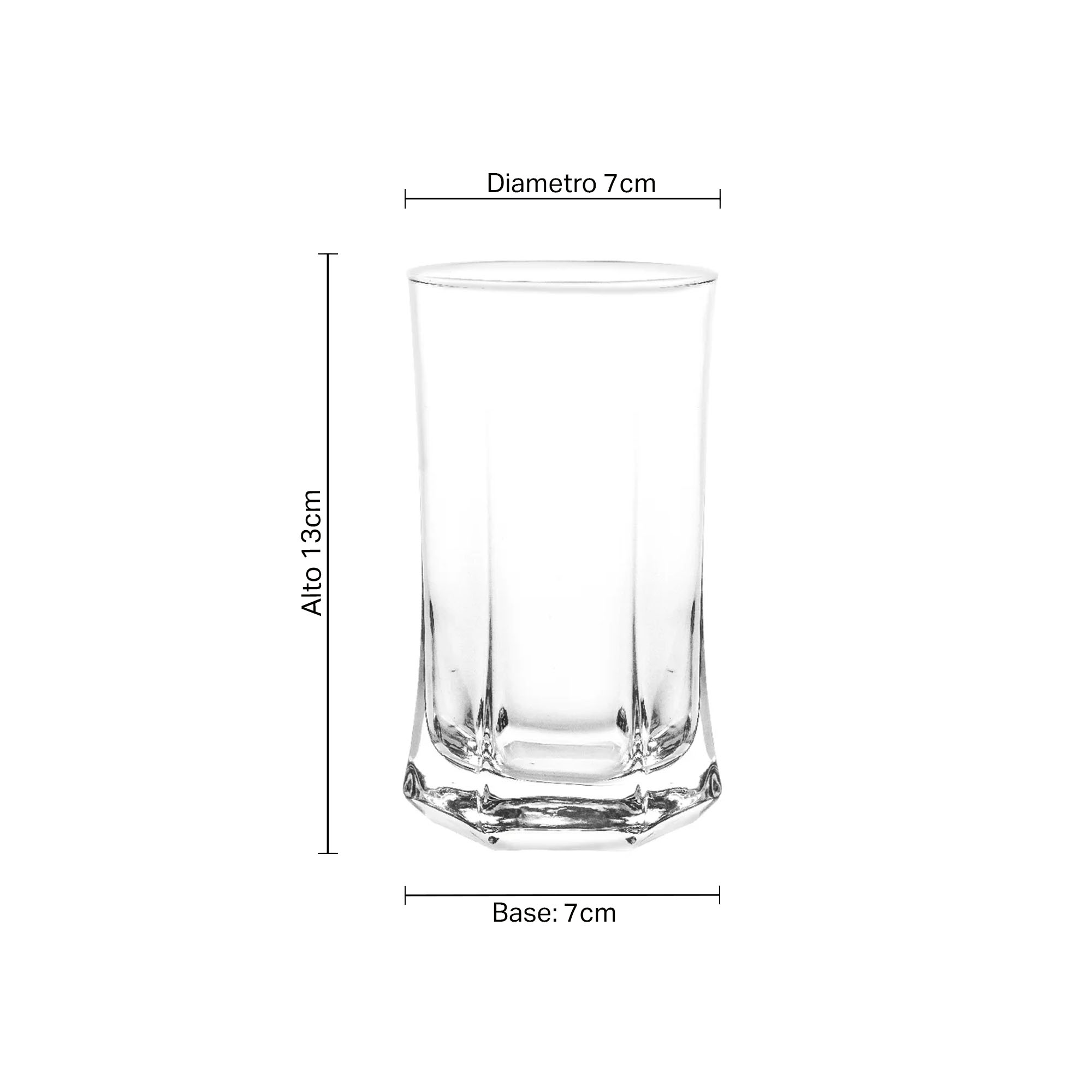 Set x 8 Vasos Vivaldi Altos 332ml Cristar 0107CL8PR-Transparente - Imagen 4