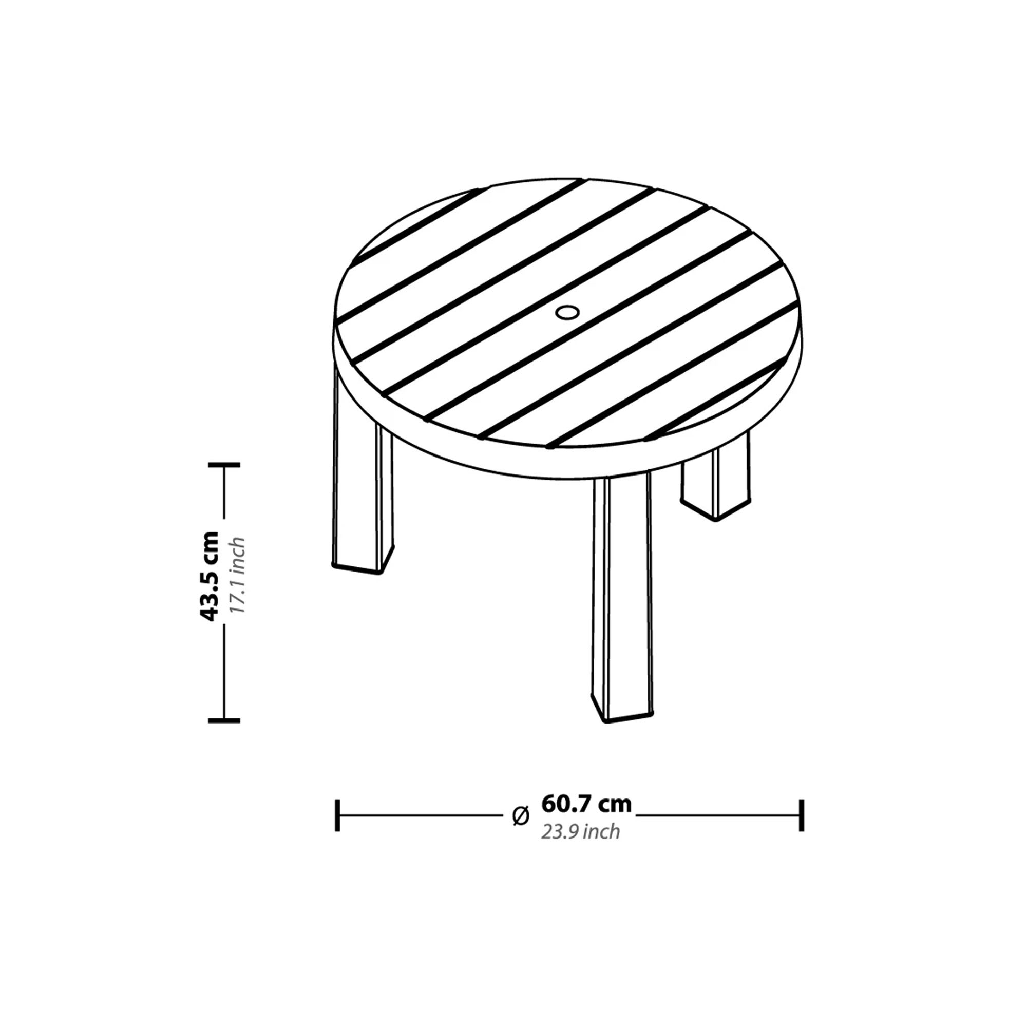 Mesa de Centro Redonda Barú Rimax Ref.12956-Mocca - Imagen 4