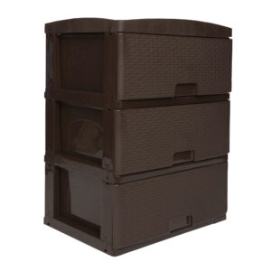 Practimueble Grande x3 Rattan Colplast 787 -Wengue