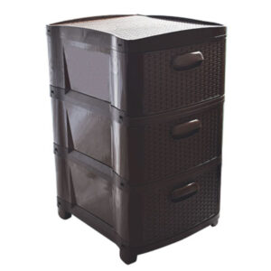Cajonera Ratán Dubái 3G ProdeHogar 3900RR3N21 -Café Oscuro