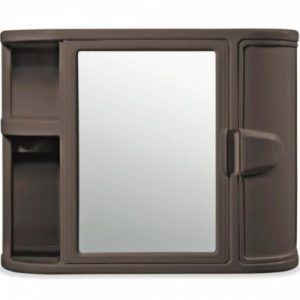 Gabinete Baño Con Espejo -Café