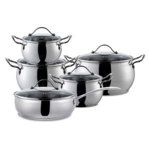 Batería De Cocina 10 Piezas Acero Inoxidable