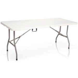 Mesa Plegable Rectangular -Blanco