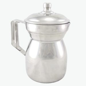 Chocolatera 11.5 Cm Acero Inox Con Tapa -Plateado