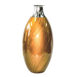 Florero 38Cm Acabado Metalizado Marres  88-9100 -Dorado/Plateado