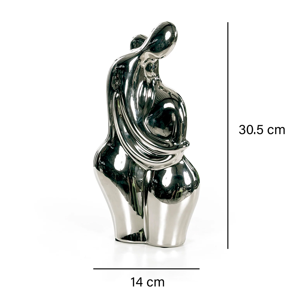 Escultura Pareja 30Cm -Plateado - Imagen 3