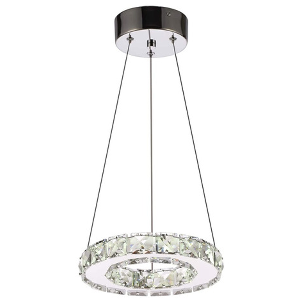 Lámpara Colgante 1 Luz Led Cristal