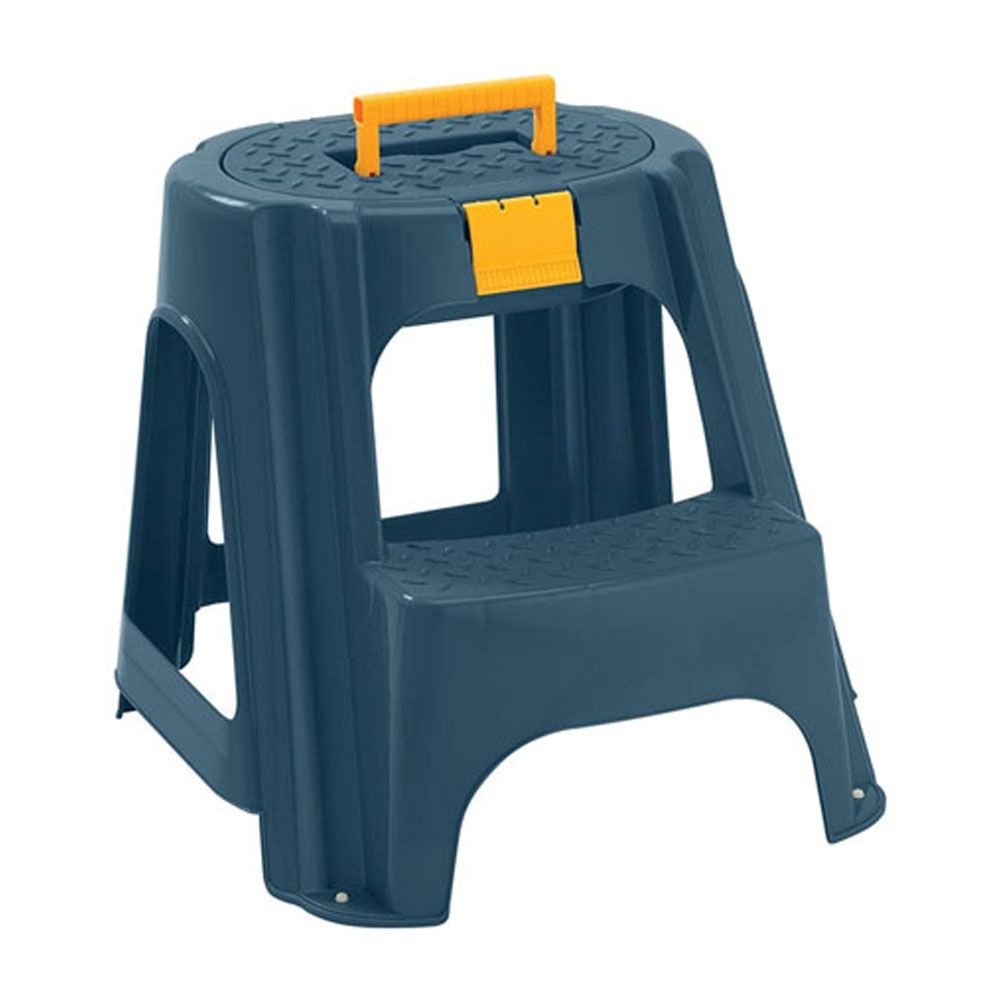 Escalesilla Con Tapa Organizadora -Azul