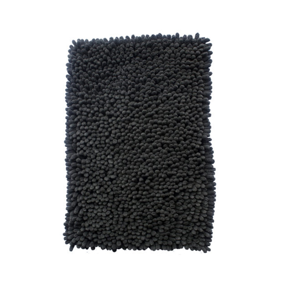 Tapete Para Baño 40x60Cm Shaggy Coral -Gris Oscuro