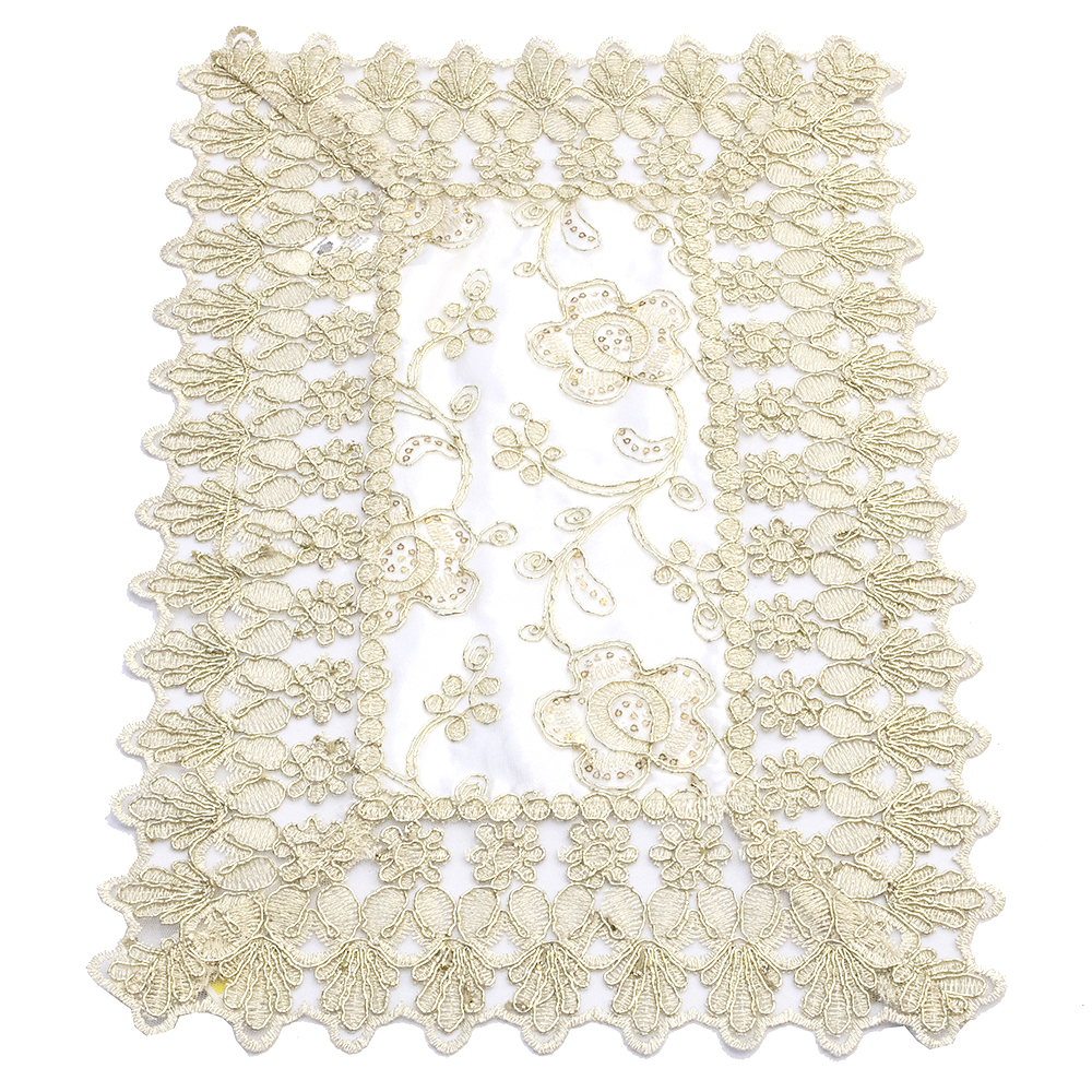 Carpeta De Encaje 40x35Cm  -Dorado