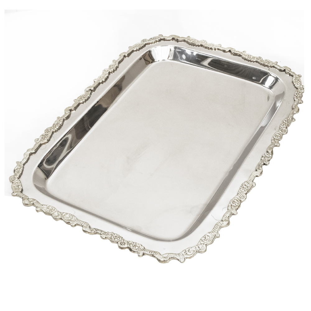 Bandeja 37x27 Cm -Plateado