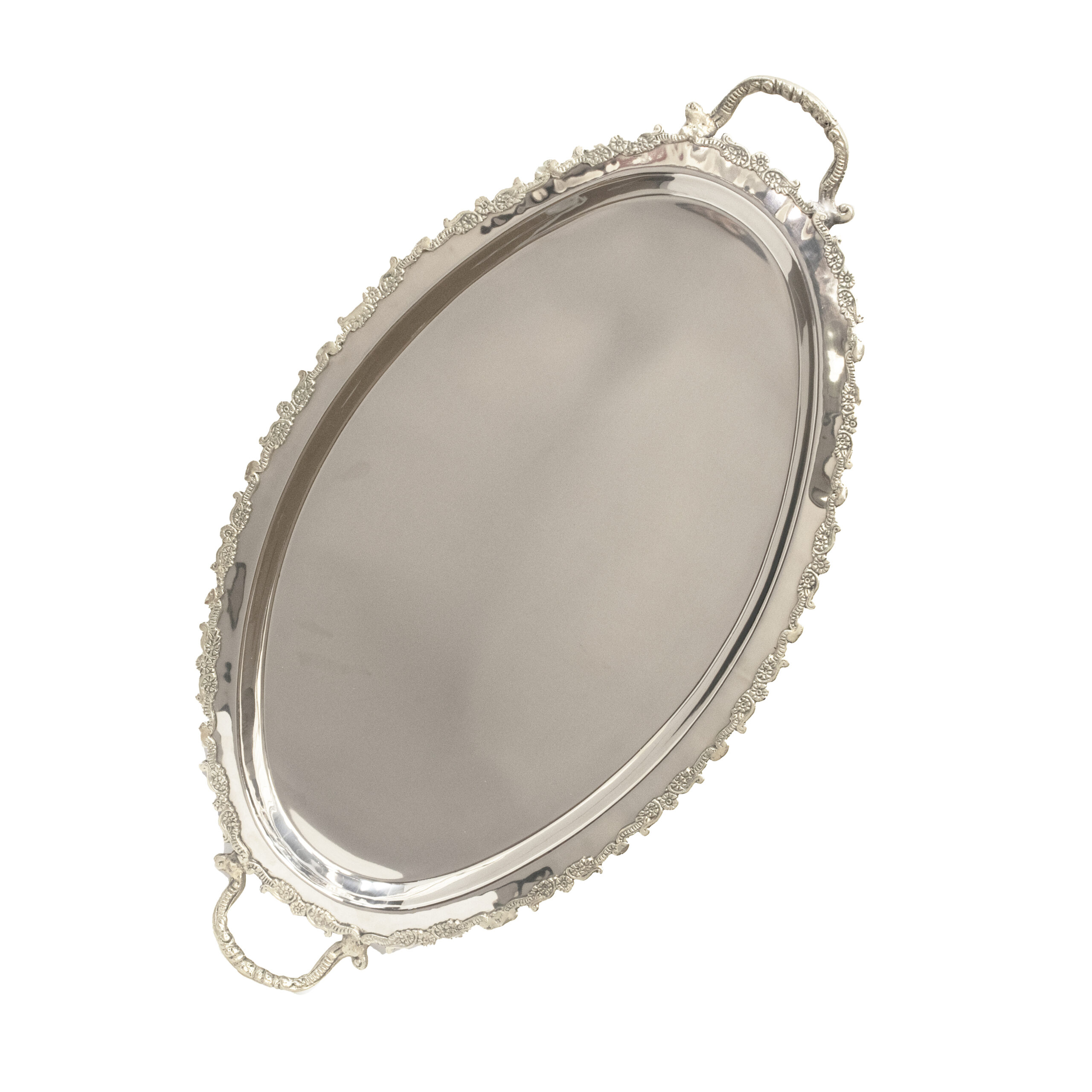 Bandeja Ovalada 56X34Cm Acero Inox -Plateado
