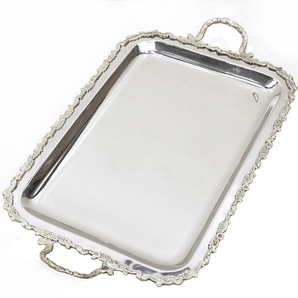 Bandeja Rectangular 27x19Cm Acero Inox -Plateado