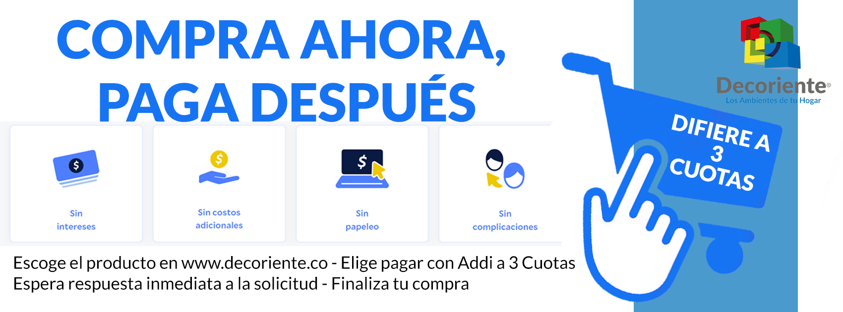 Compras a crédito decoriente con Addi